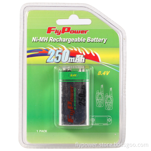 Ni-MH 8.4V 250mAh Rechargeable Battery 9V Ni-MH Battery (FH-7250)